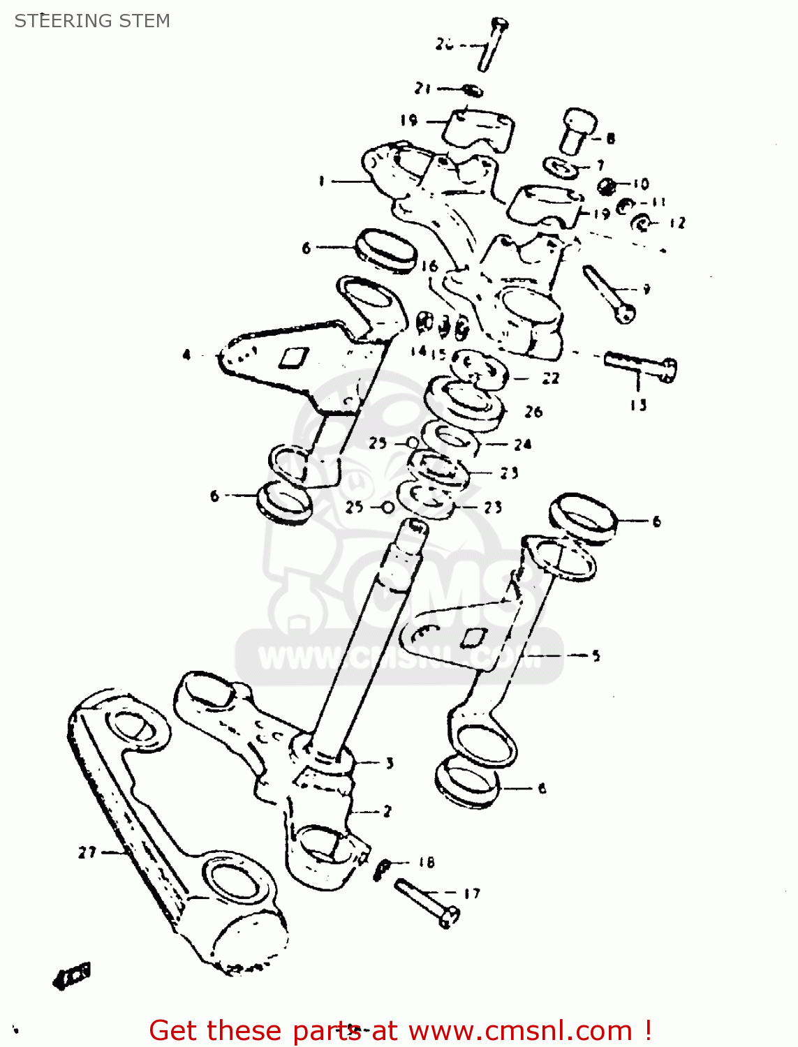 STEERING STEM GS425 1979 (N) GENERAL EXPORT (E01)