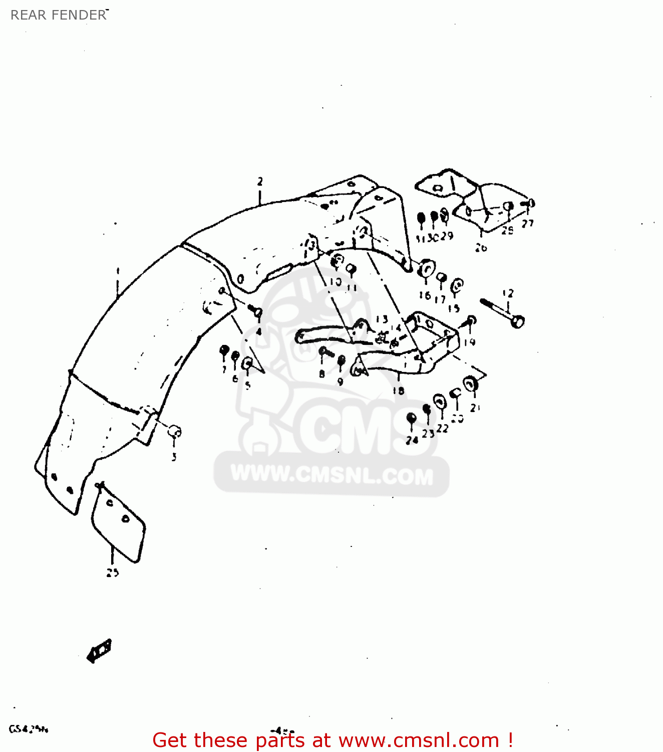 REAR FENDER GS425 1979 (N) GENERAL EXPORT (E01)