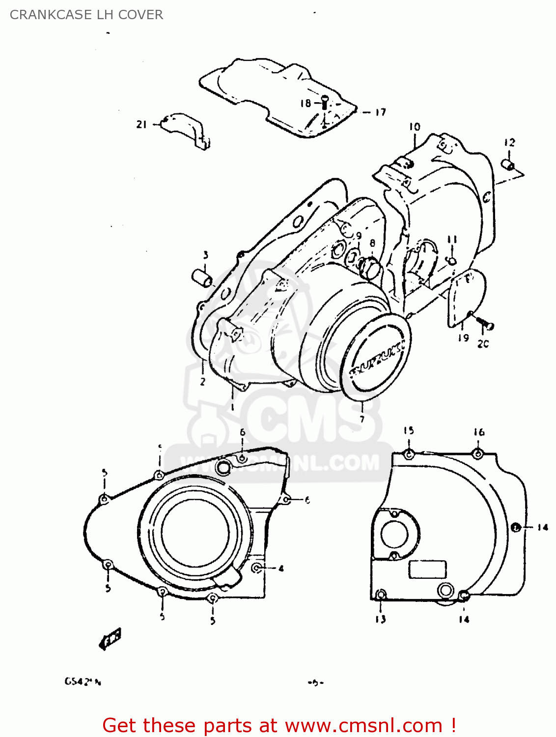 CRANKCASE LH COVER GS425 1979 (N) GENERAL EXPORT (E01)