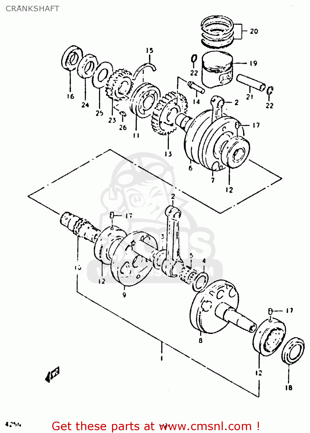 CRANKSHAFT GS425 1979 (N) GENERAL EXPORT (E01)