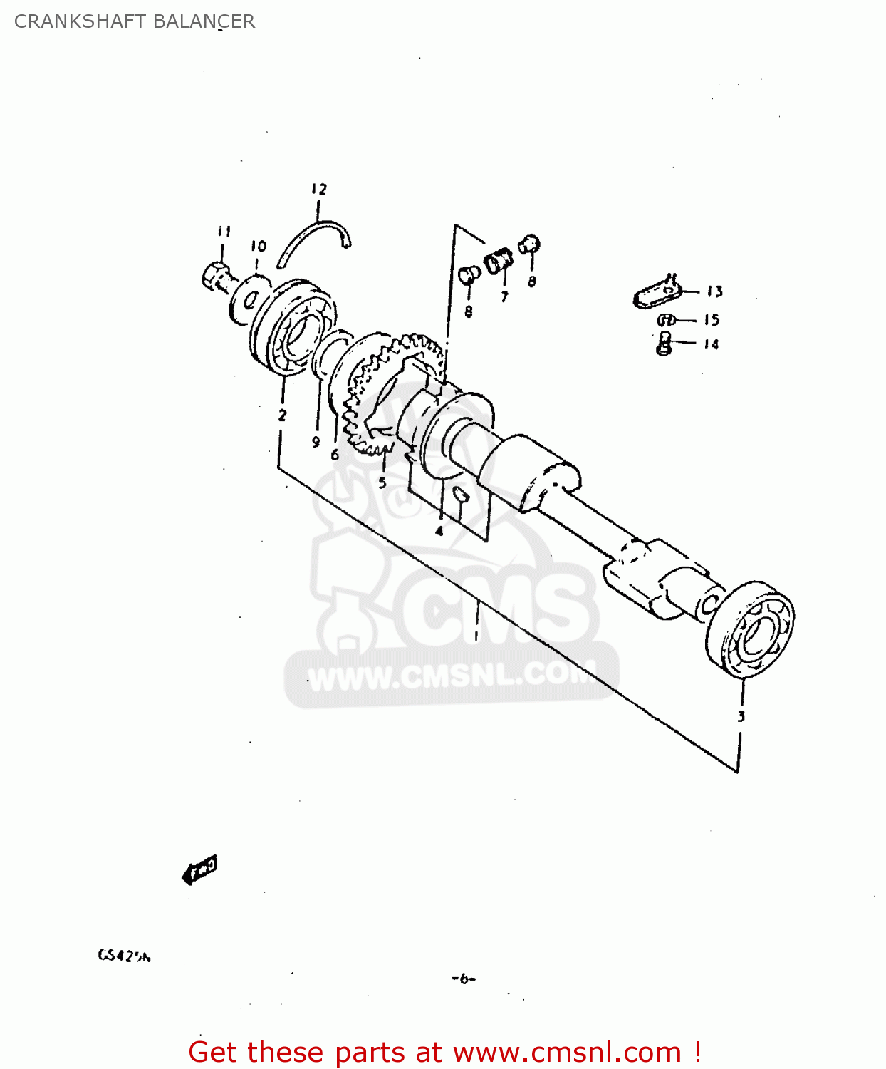 CRANKSHAFT BALANCER GS425 1979 (N) GENERAL EXPORT (E01)