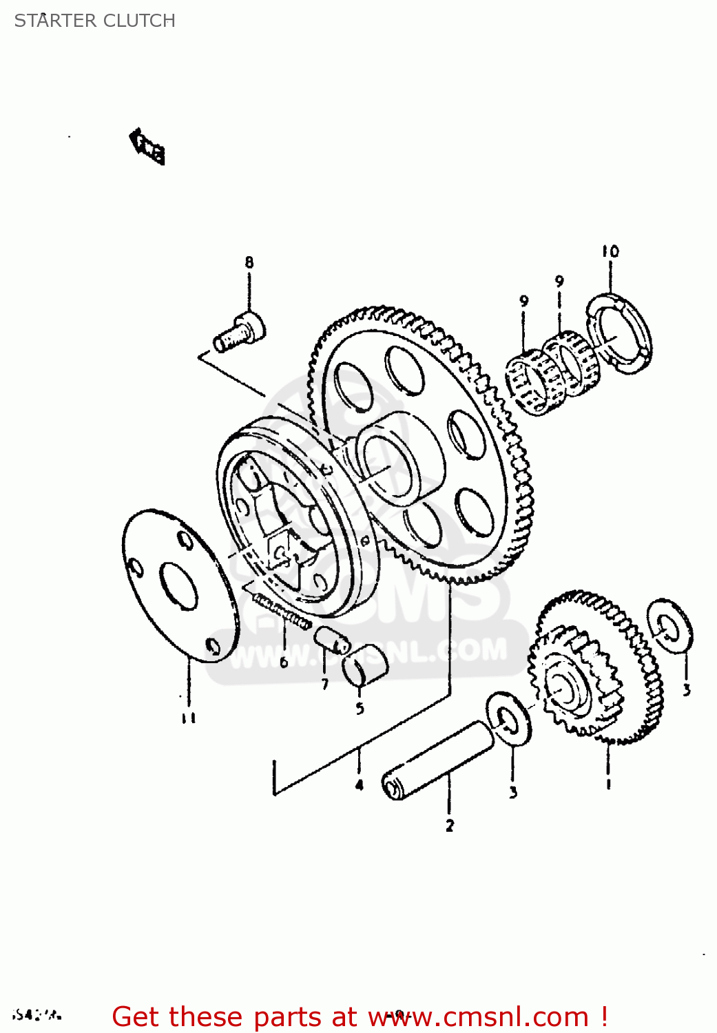 STARTER CLUTCH GS425 1979 (N) GENERAL EXPORT (E01)