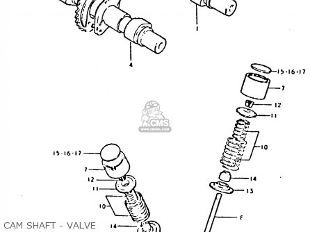 CAM SHAFT - VALVE - GS425 1979 (N) GENERAL EXPORT (E01)