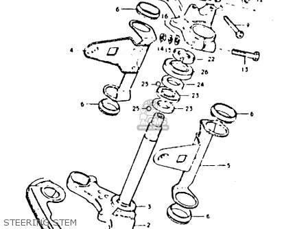 STEERING STEM - GS425 1979 (N) GENERAL EXPORT (E01)