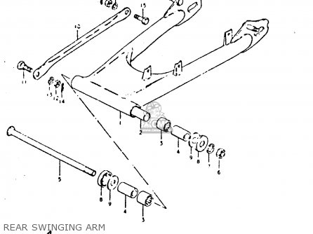 REAR SWINGING ARM - GS425 1979 (N) GENERAL EXPORT (E01)