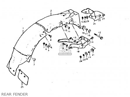 REAR FENDER - GS425 1979 (N) GENERAL EXPORT (E01)