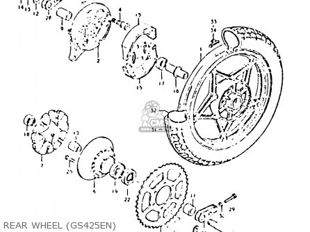 REAR WHEEL (GS425EN) - GS425 1979 (N) GENERAL EXPORT (E01)