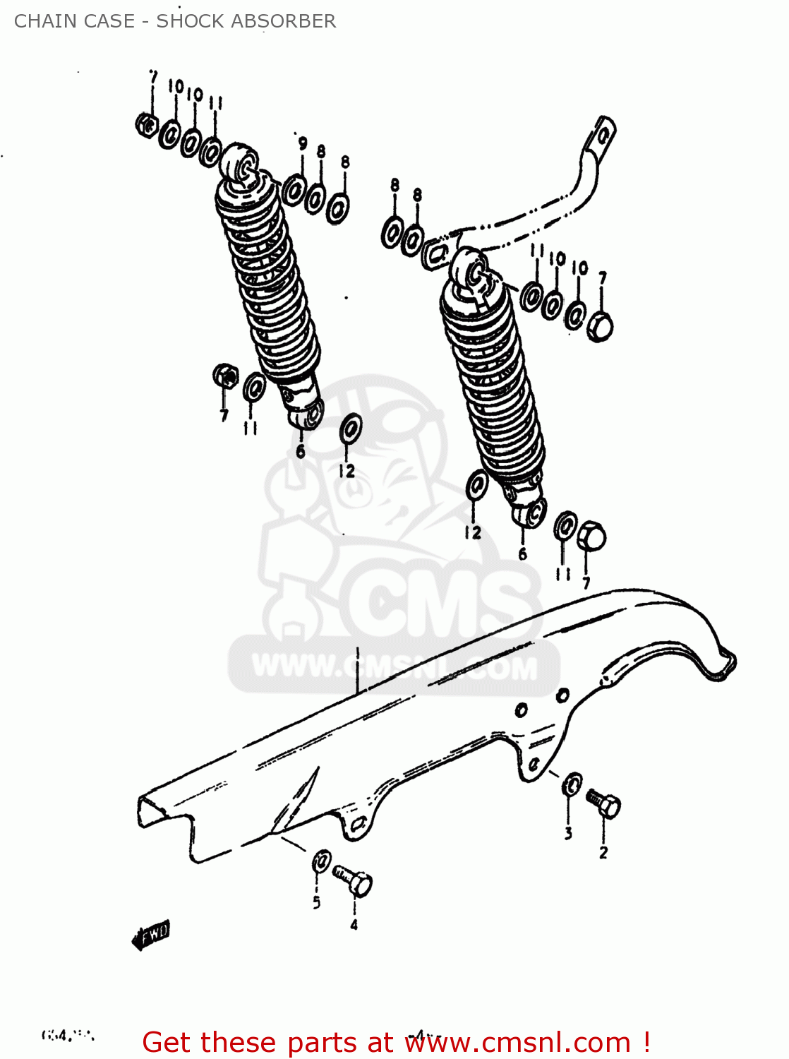 CHAIN CASE - SHOCK ABSORBER GS425 1979 (N) USA (E03)