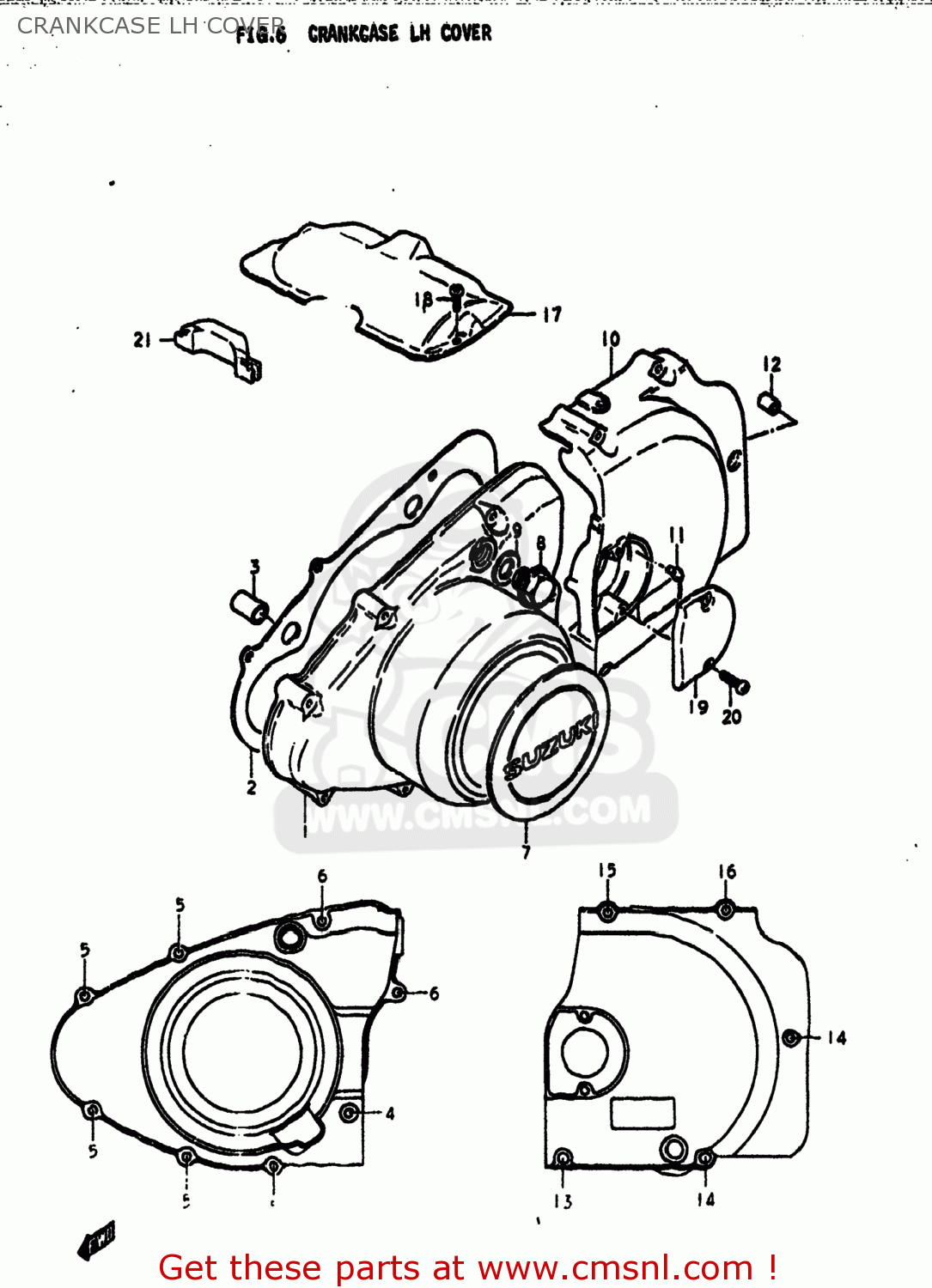 CRANKCASE LH COVER GS425 1979 (N) USA (E03)