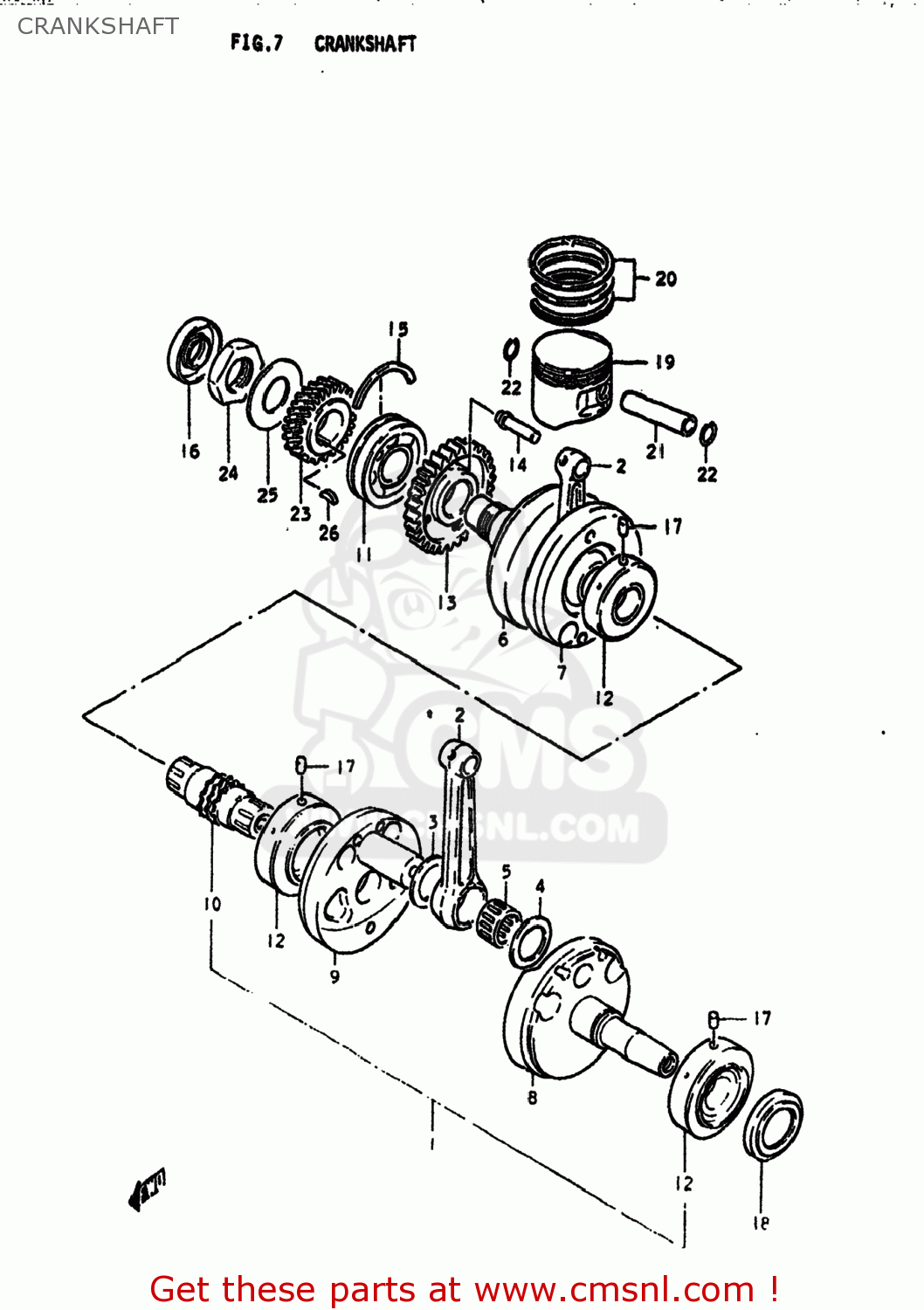 CRANKSHAFT GS425 1979 (N) USA (E03)
