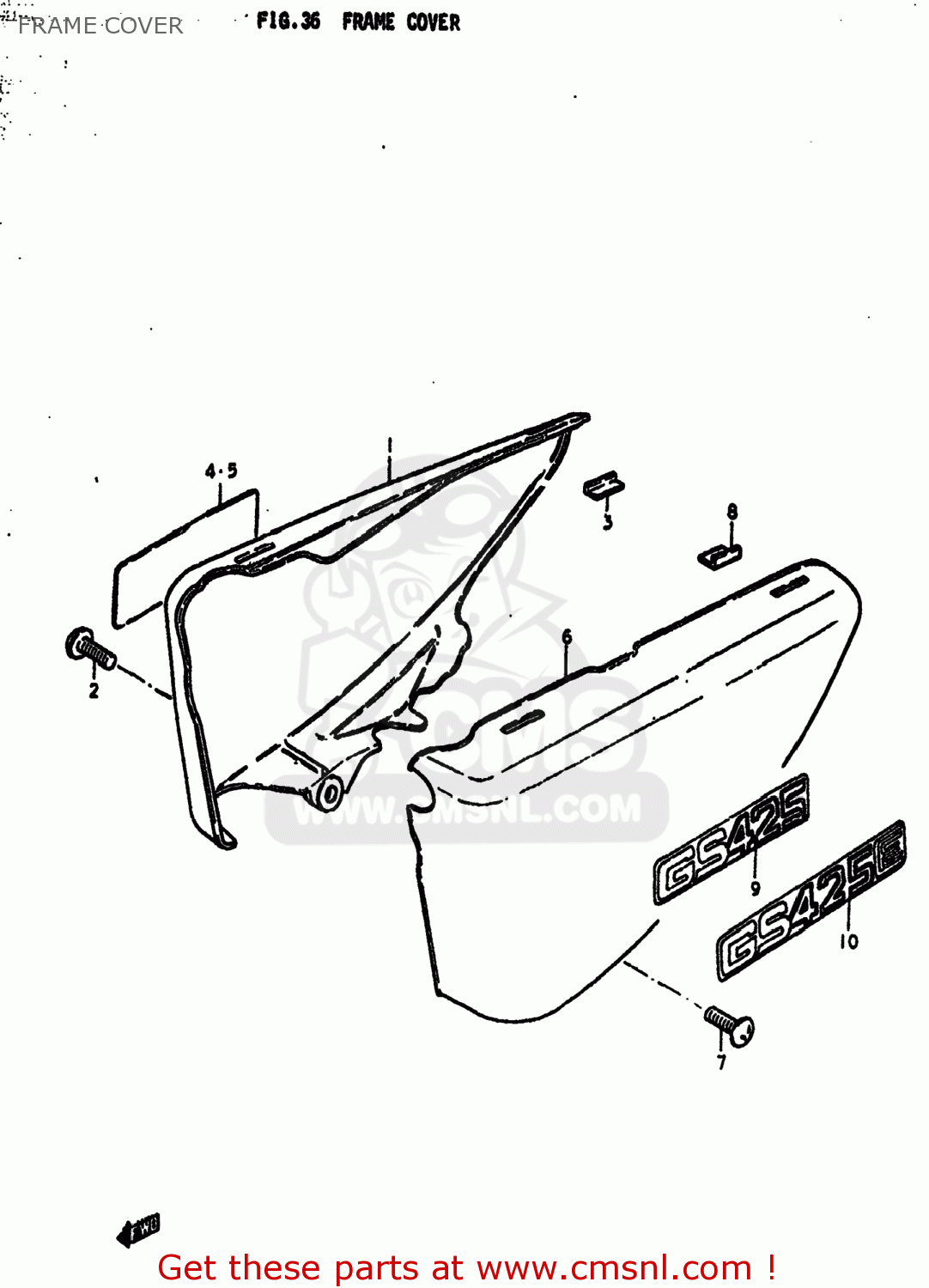 FRAME COVER GS425 1979 (N) USA (E03)