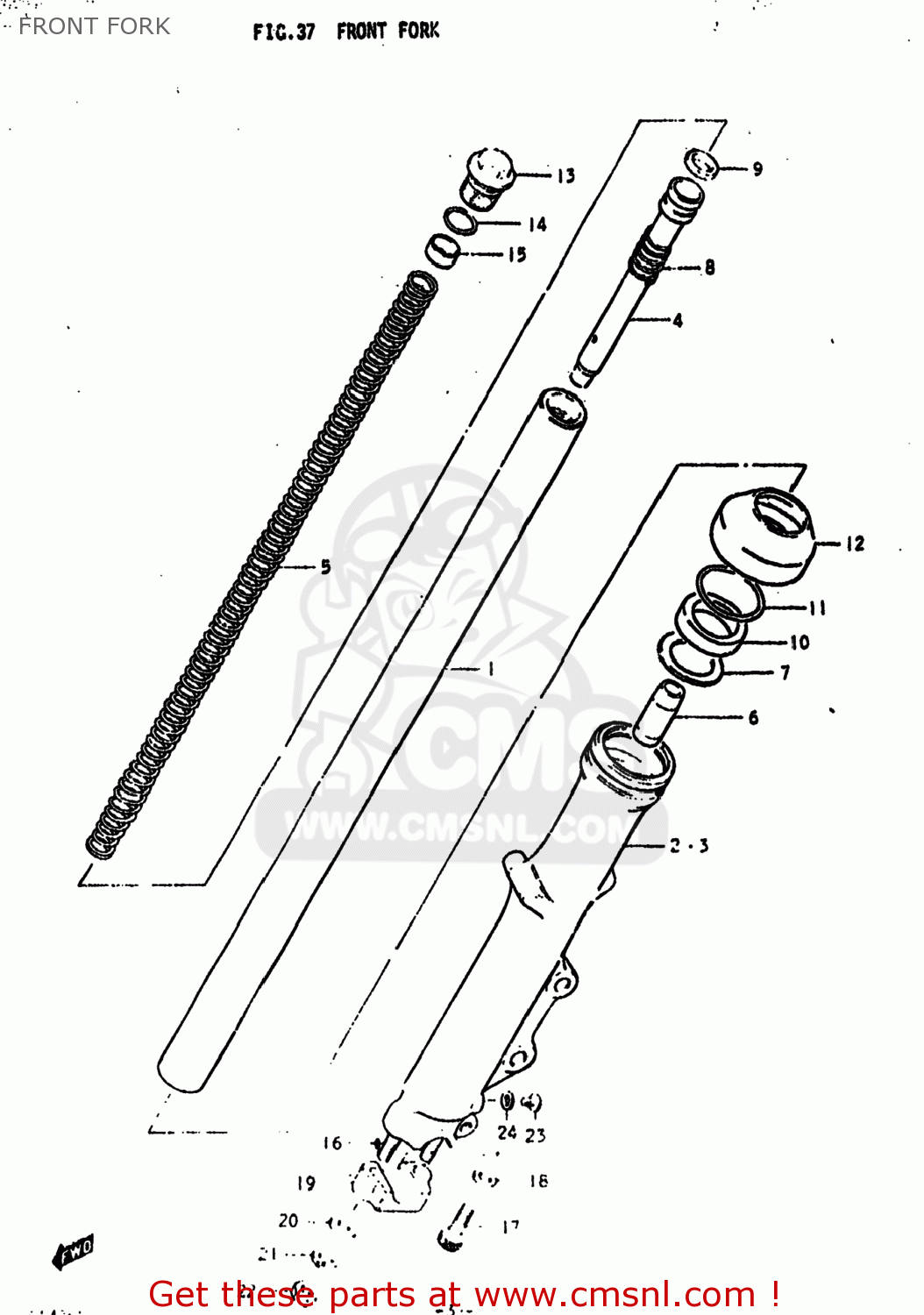 FRONT FORK GS425 1979 (N) USA (E03)