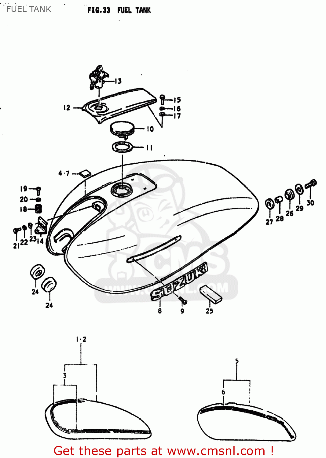 FUEL TANK GS425 1979 (N) USA (E03)