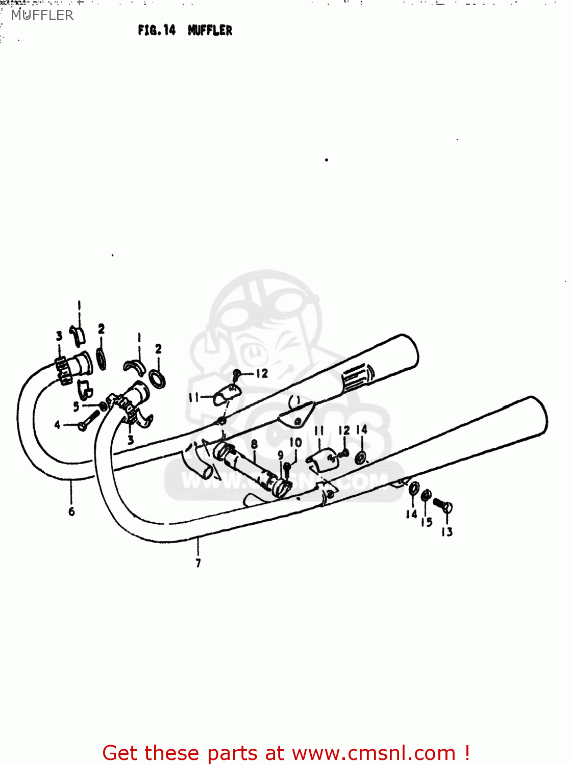MUFFLER GS425 1979 (N) USA (E03)