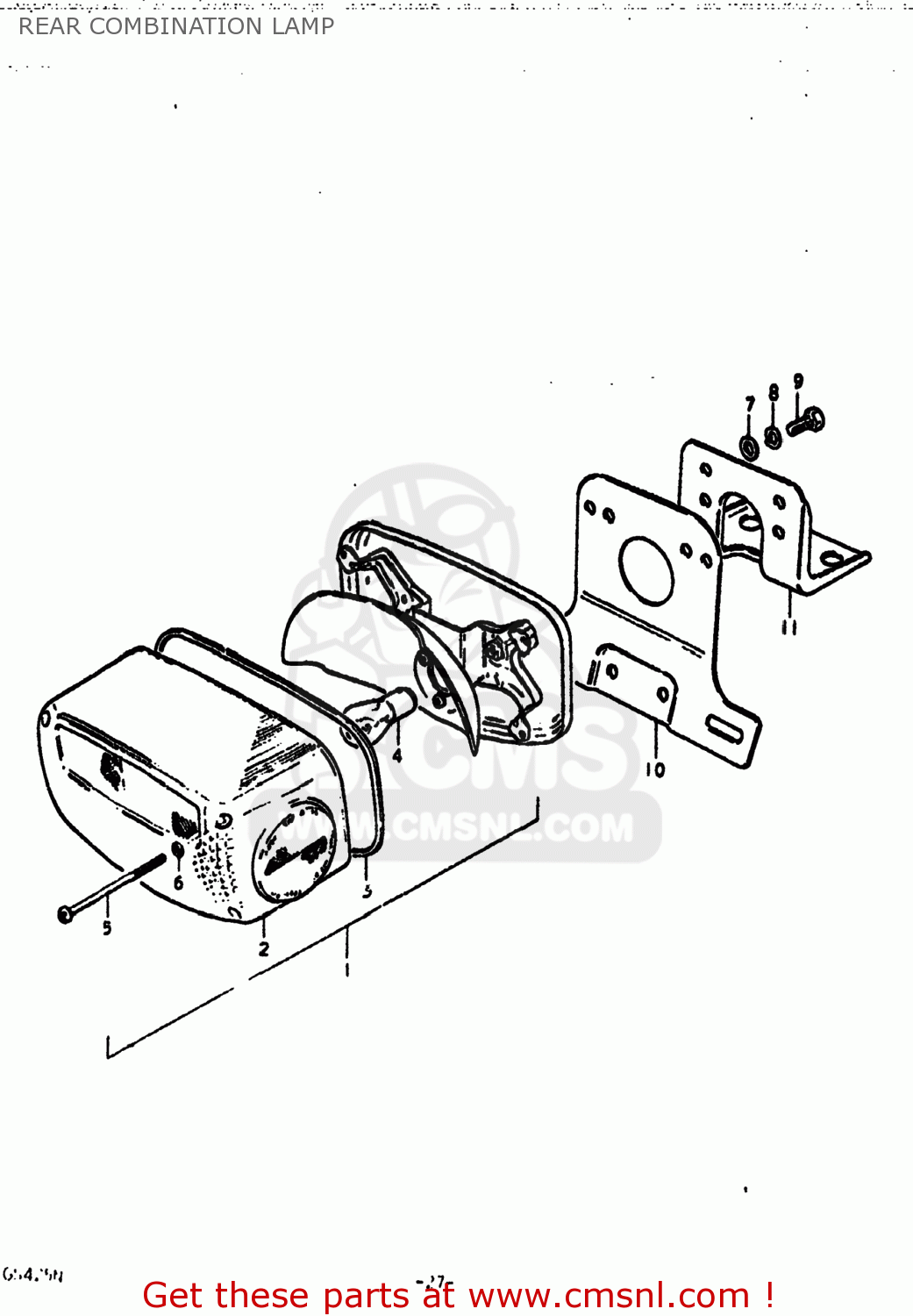 REAR COMBINATION LAMP GS425 1979 (N) USA (E03)