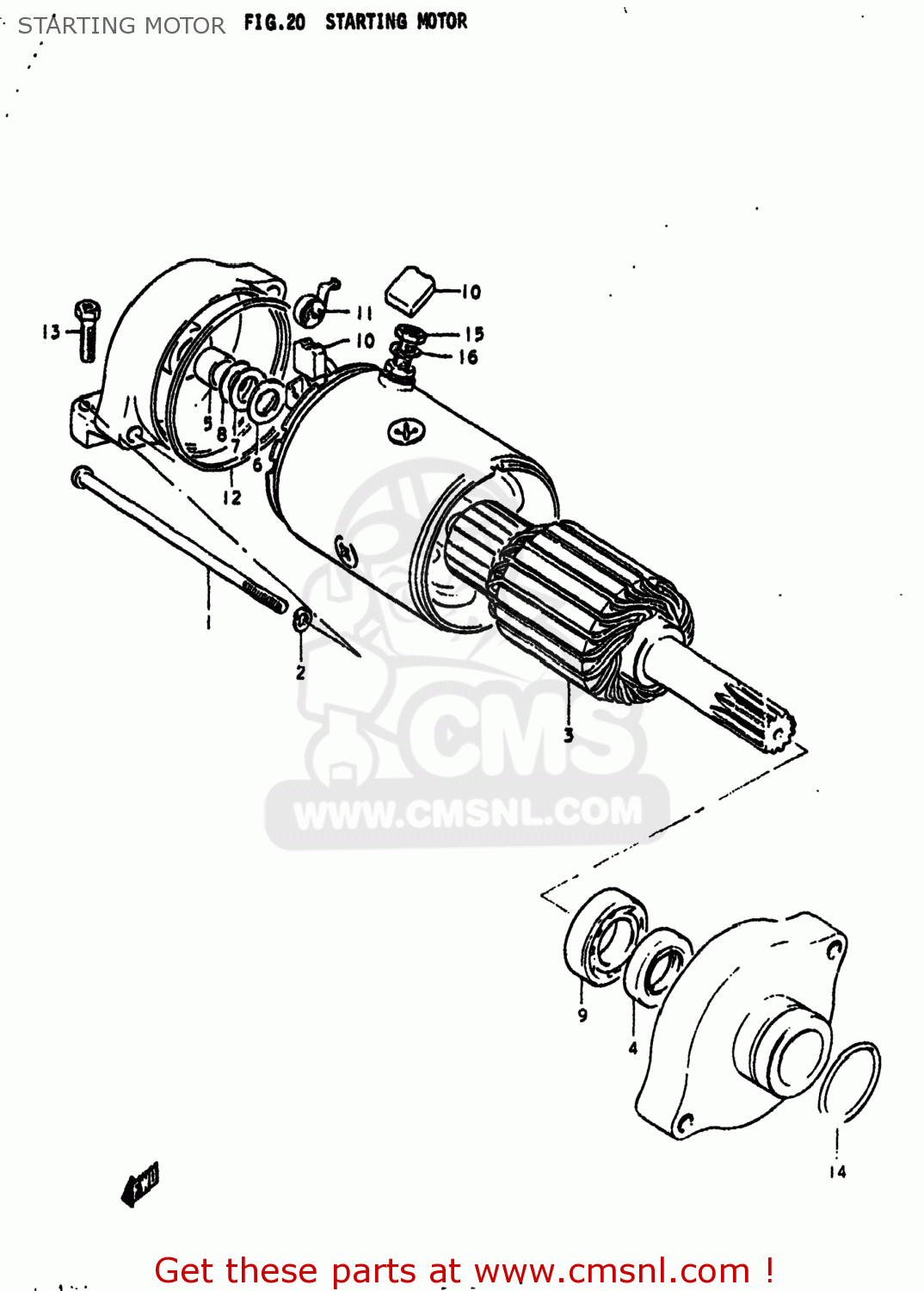 STARTING MOTOR GS425 1979 (N) USA (E03)