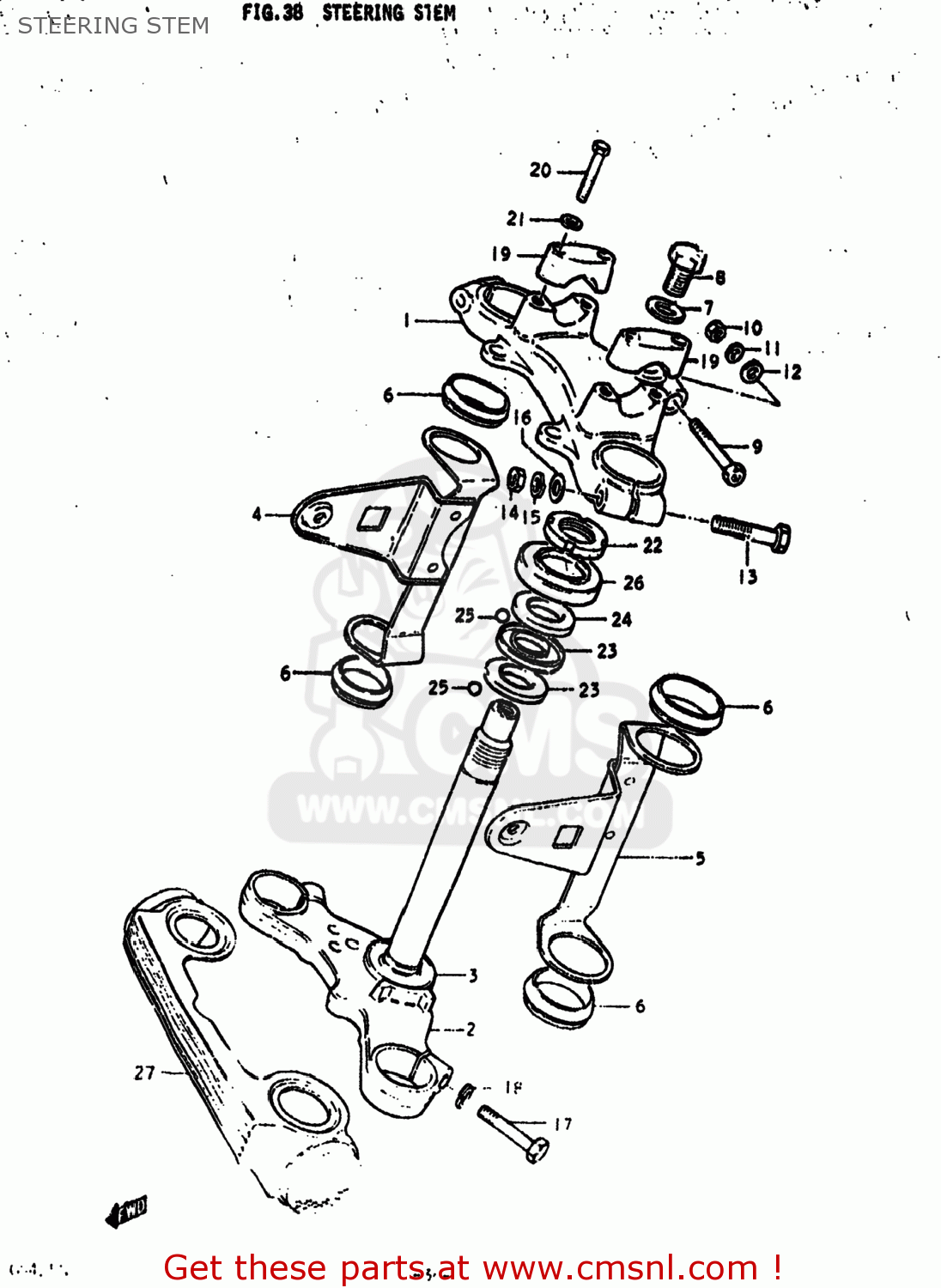 STEERING STEM GS425 1979 (N) USA (E03)