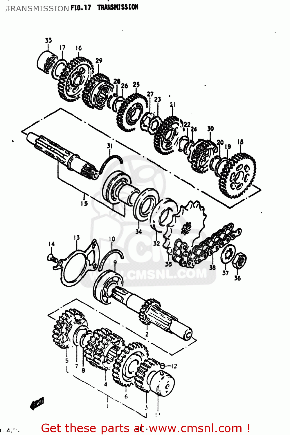TRANSMISSION GS425 1979 (N) USA (E03)