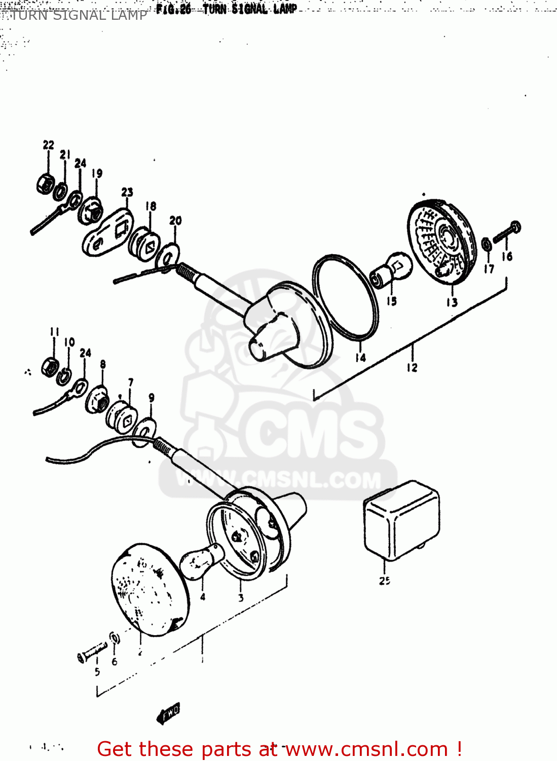 TURN SIGNAL LAMP GS425 1979 (N) USA (E03)