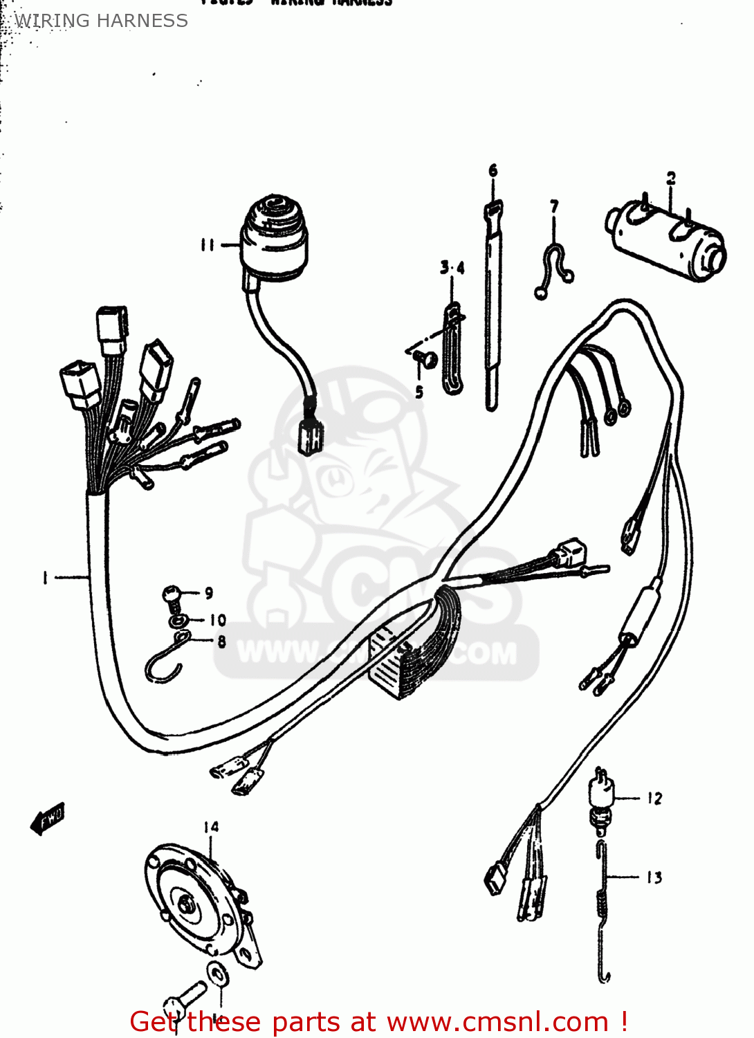 WIRING HARNESS GS425 1979 (N) USA (E03)