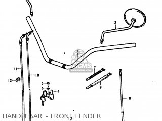 HANDLEBAR - FRONT FENDER - GS425 1979 (N) USA (E03)
