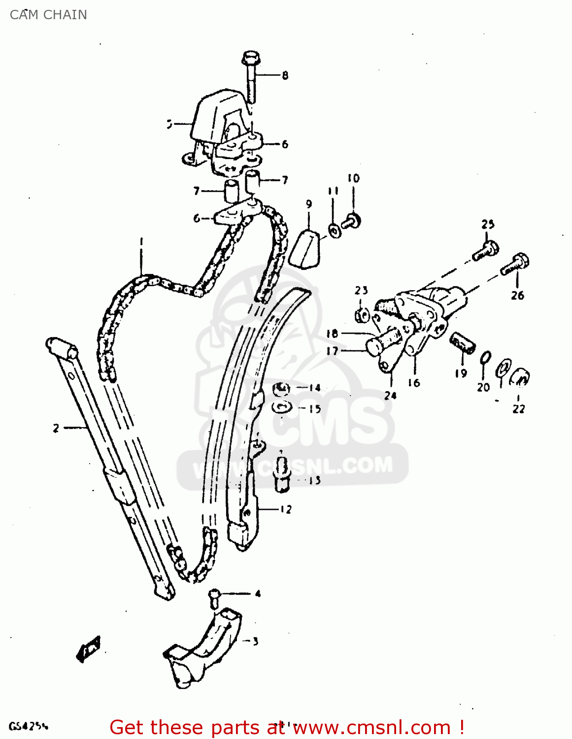 CAM CHAIN GS425E 1979 (N) GENERAL EXPORT (E01)