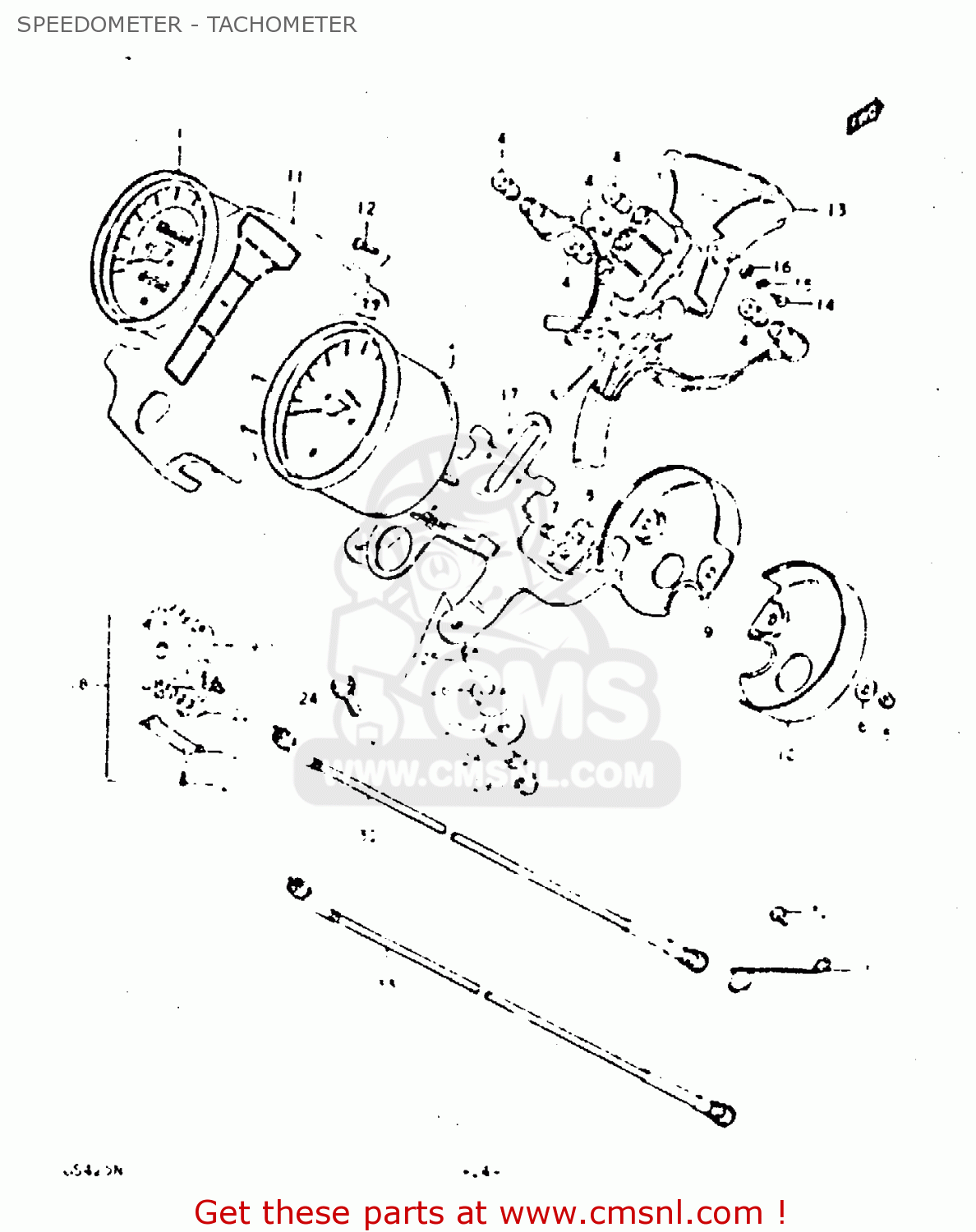 SPEEDOMETER - TACHOMETER GS425E 1979 (N) GENERAL EXPORT (E01)