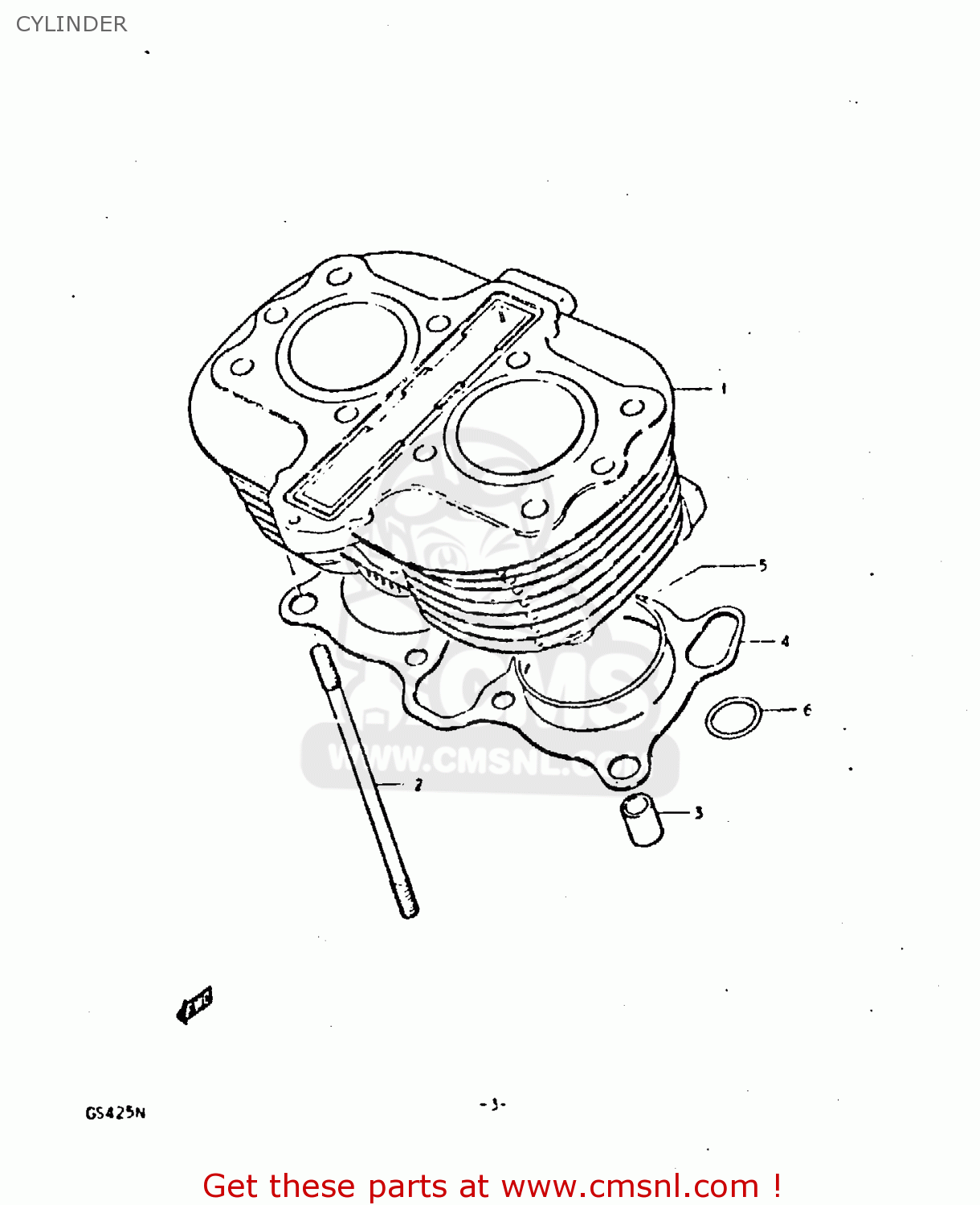 CYLINDER GS425E 1979 (N) GENERAL EXPORT (E01)