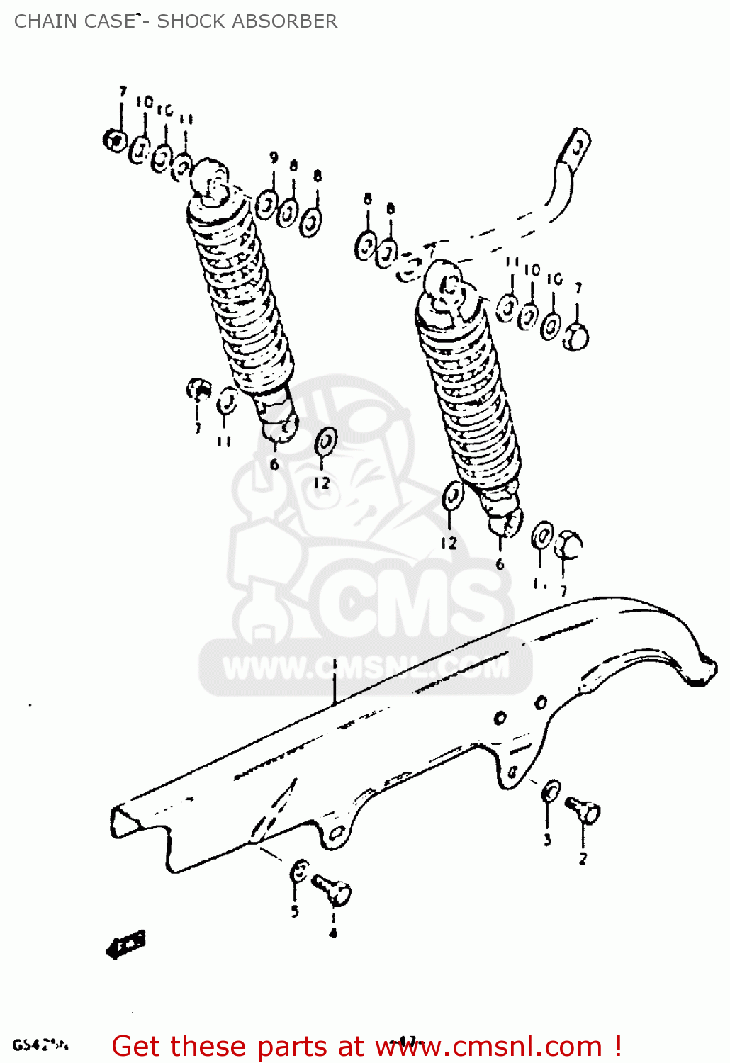 CHAIN CASE - SHOCK ABSORBER GS425E 1979 (N) GENERAL EXPORT (E01)