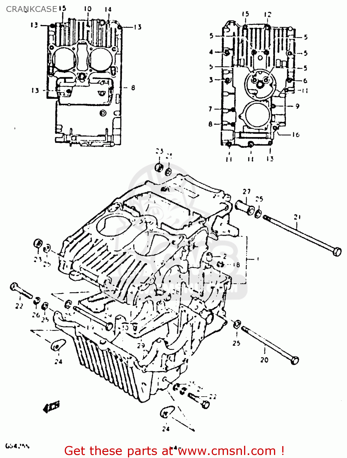 CRANKCASE GS425E 1979 (N) GENERAL EXPORT (E01)