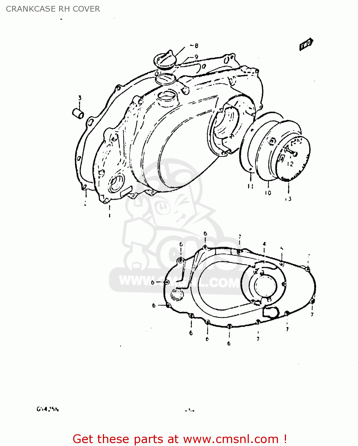 CRANKCASE RH COVER GS425E 1979 (N) GENERAL EXPORT (E01)