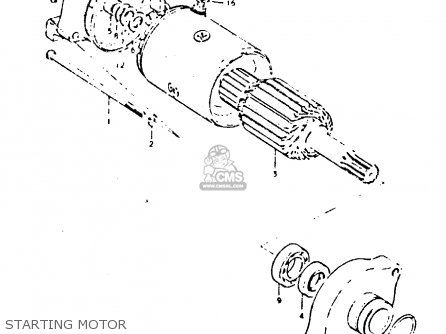 STARTING MOTOR - GS425E 1979 (N) GENERAL EXPORT (E01)
