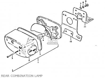 REAR COMBINATION LAMP - GS425E 1979 (N) GENERAL EXPORT (E01)