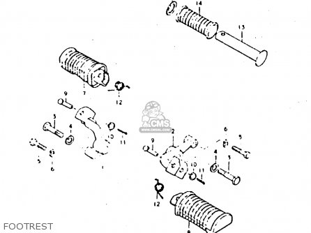 FOOTREST - GS425E 1979 (N) GENERAL EXPORT (E01)