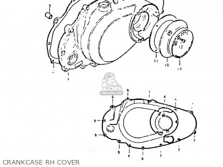 CRANKCASE RH COVER - GS425E 1979 (N) GENERAL EXPORT (E01)