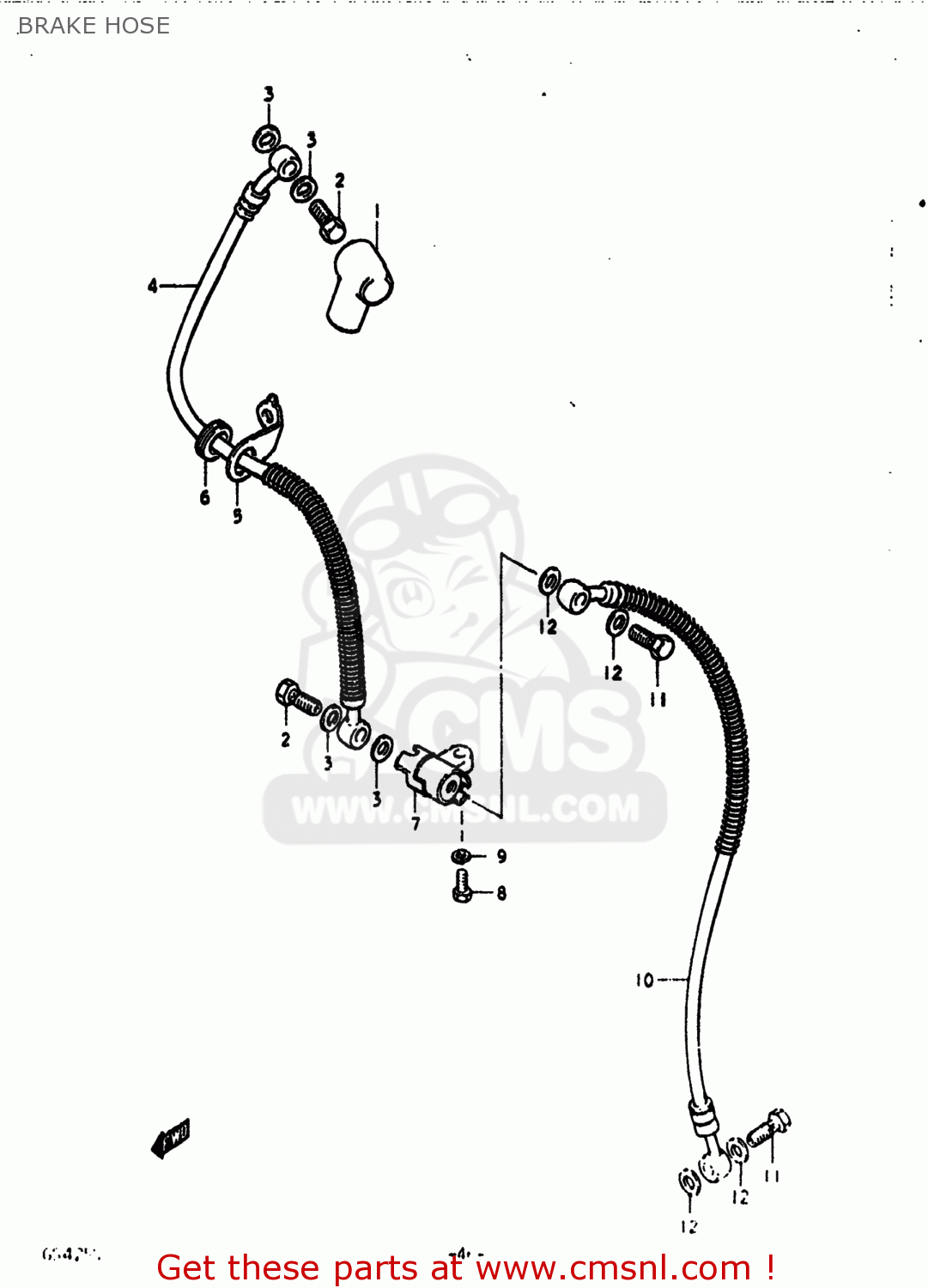 BRAKE HOSE GS425E 1979 (N) USA (E03)