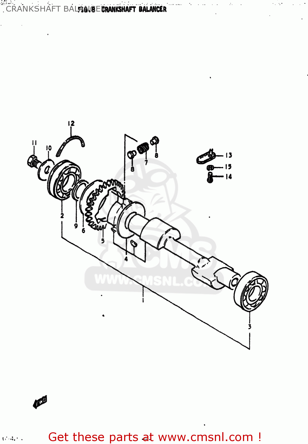 CRANKSHAFT BALANCER GS425E 1979 (N) USA (E03)