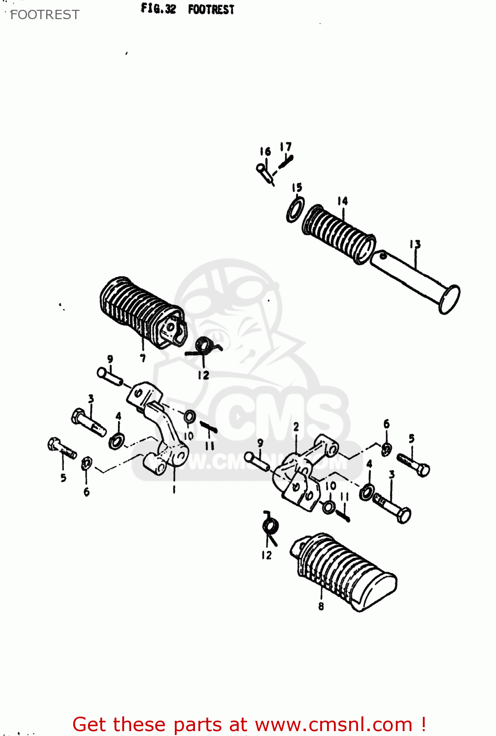 FOOTREST GS425E 1979 (N) USA (E03)