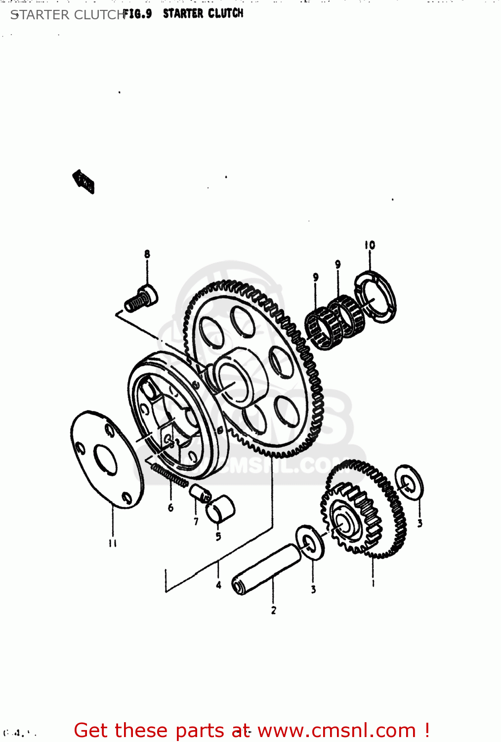 STARTER CLUTCH GS425E 1979 (N) USA (E03)