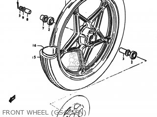 FRONT WHEEL (GS425EN) - GS425E 1979 (N) USA (E03)
