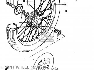 FRONT WHEEL (GS425N) - GS425E 1979 (N) USA (E03)