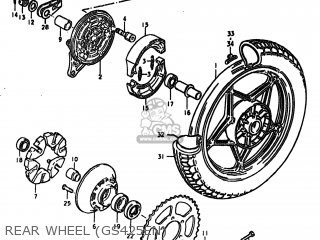 REAR WHEEL (GS425EN) - GS425E 1979 (N) USA (E03)
