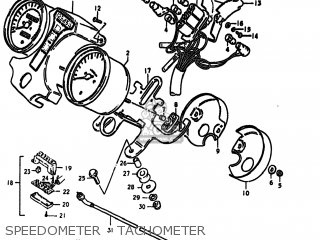 SPEEDOMETER - TACHOMETER - GS425E 1979 (N) USA (E03)