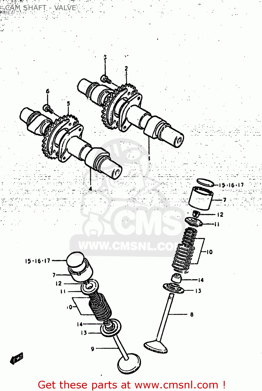 CAM SHAFT - VALVE GS425L 1979 (N) USA (E03)