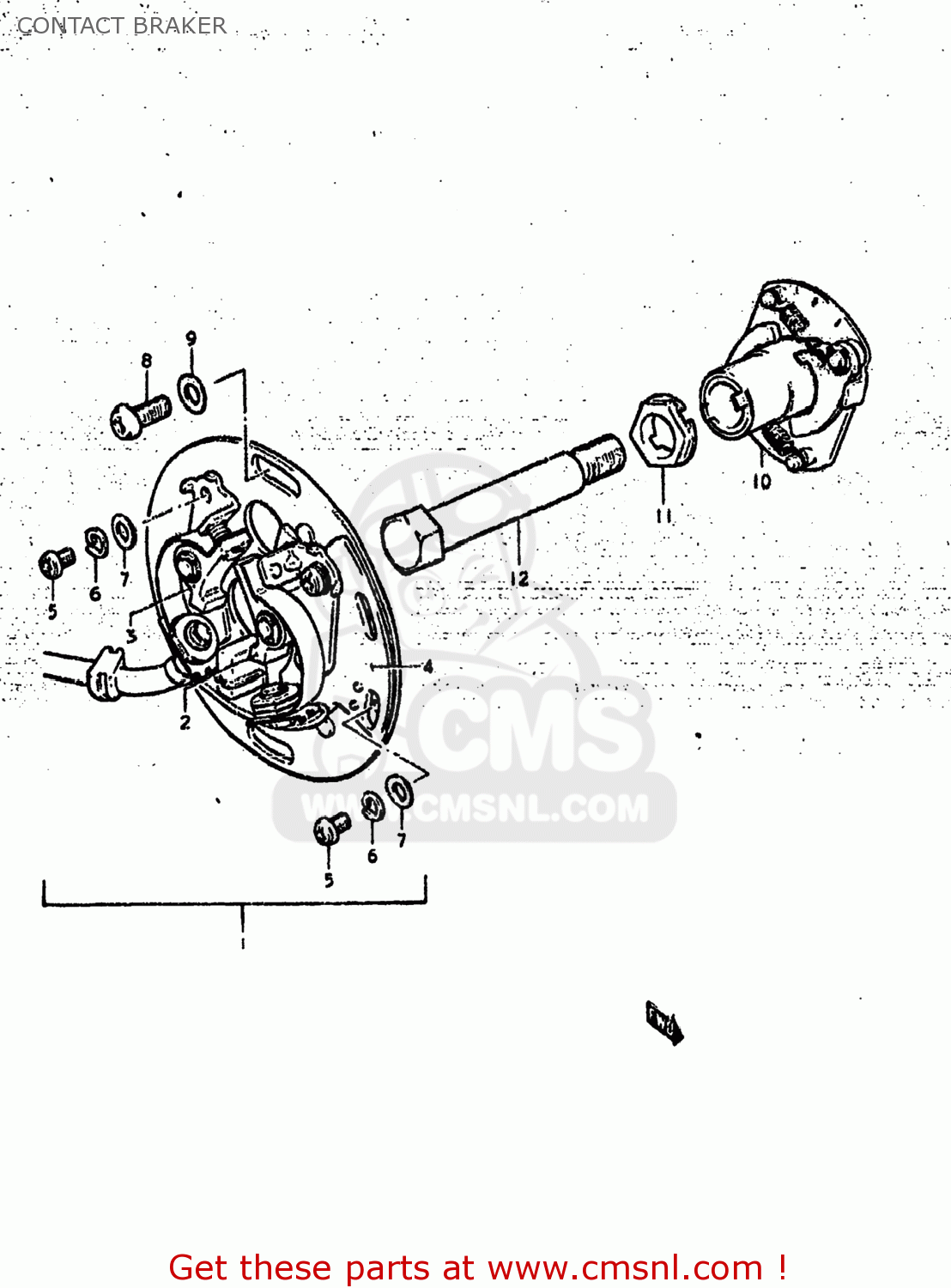 CONTACT BRAKER GS425L 1979 (N) USA (E03)