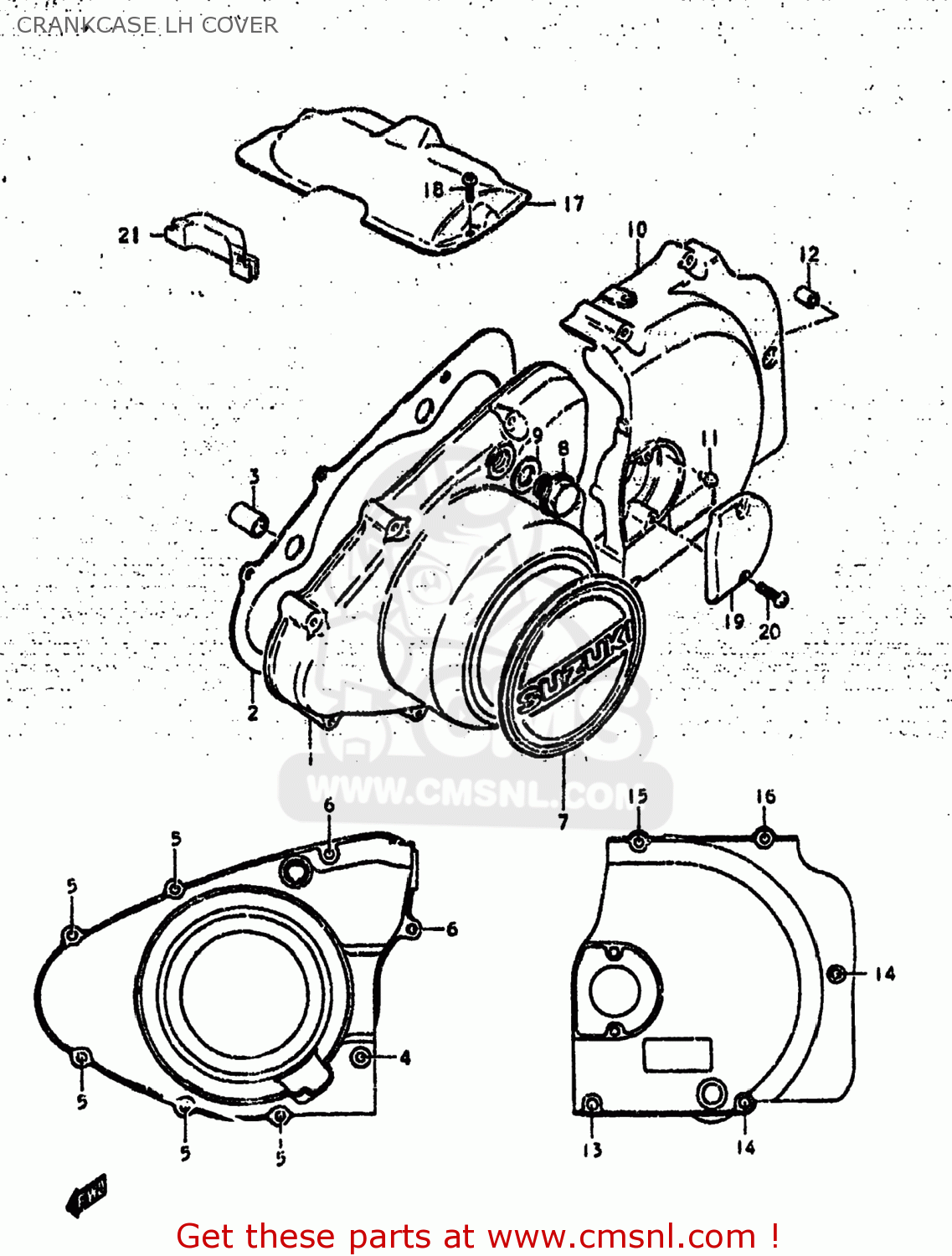 CRANKCASE LH COVER GS425L 1979 (N) USA (E03)