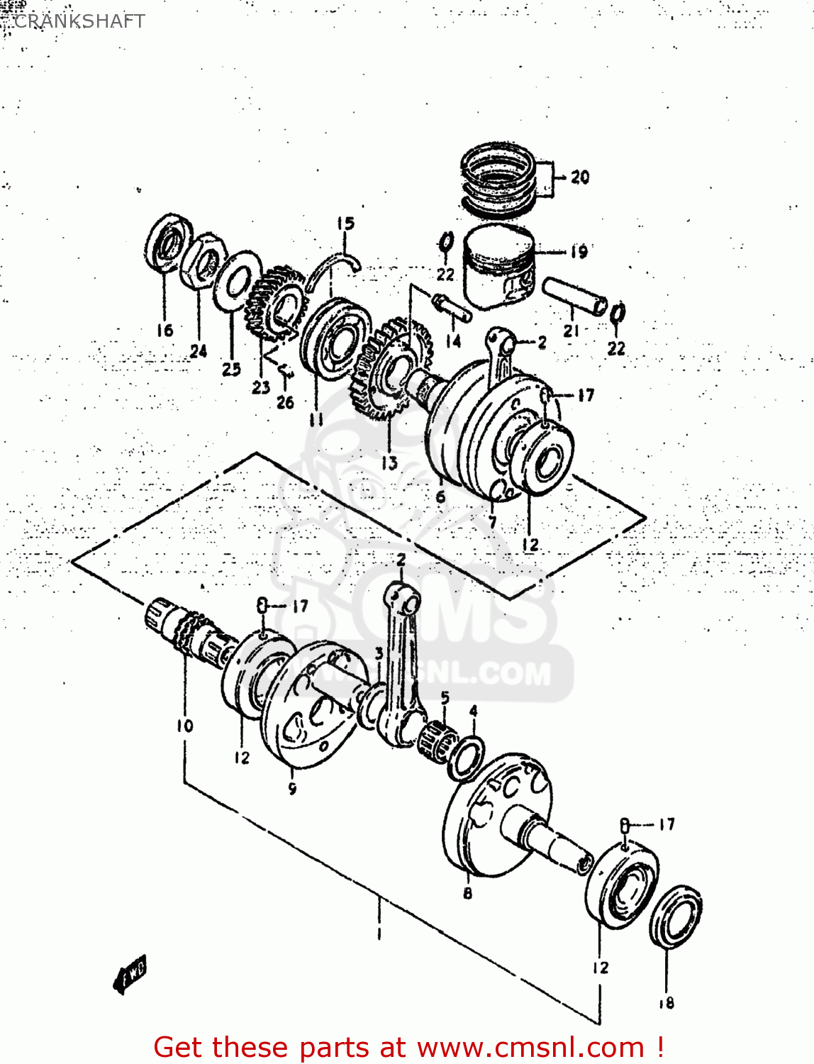CRANKSHAFT GS425L 1979 (N) USA (E03)