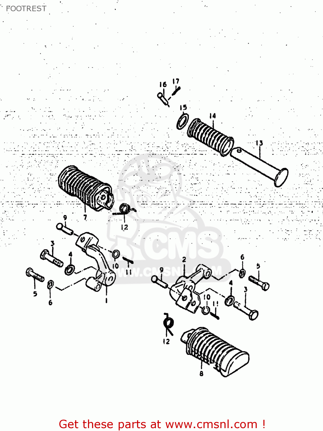 FOOTREST GS425L 1979 (N) USA (E03)