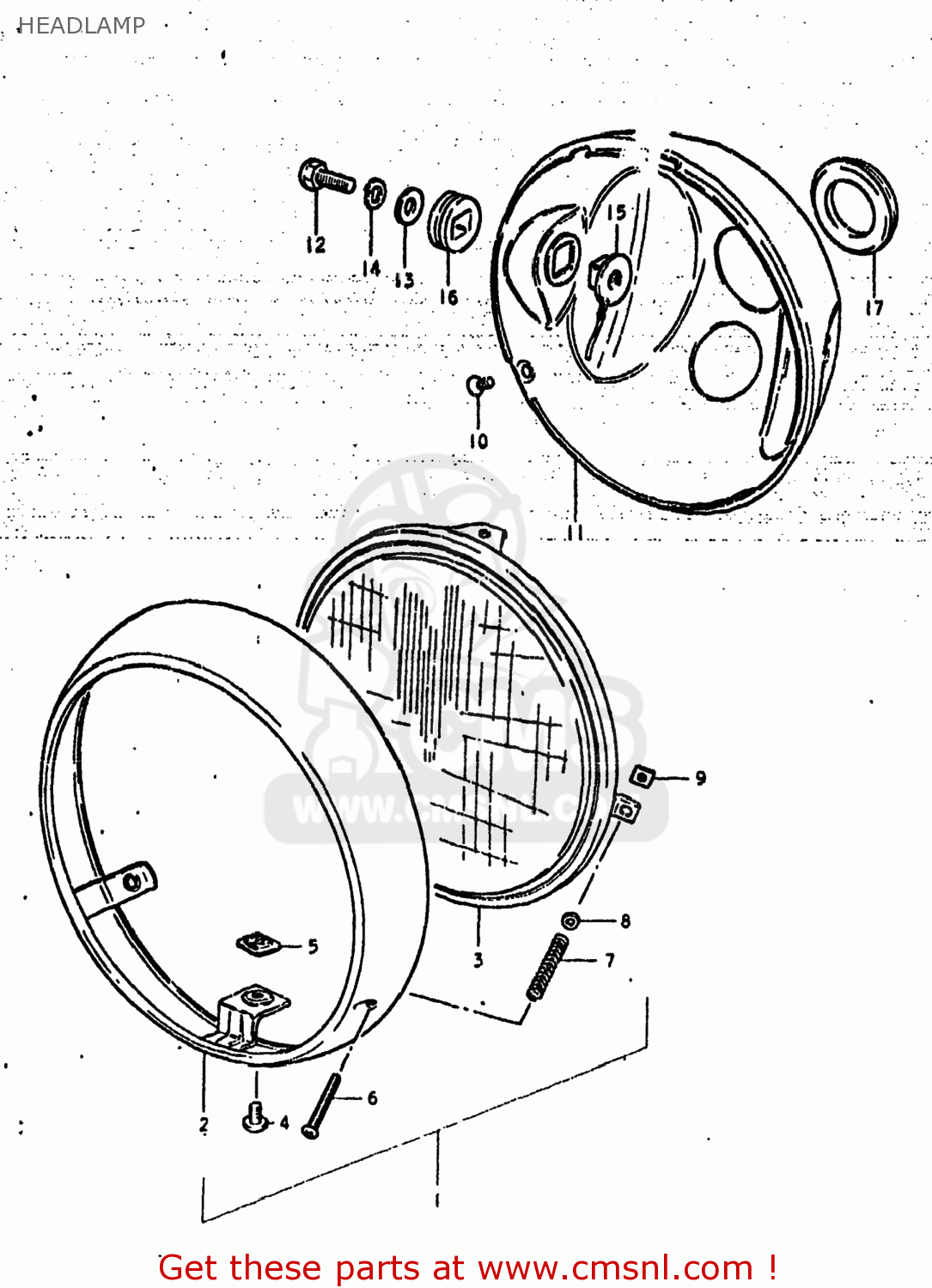 HEADLAMP GS425L 1979 (N) USA (E03)