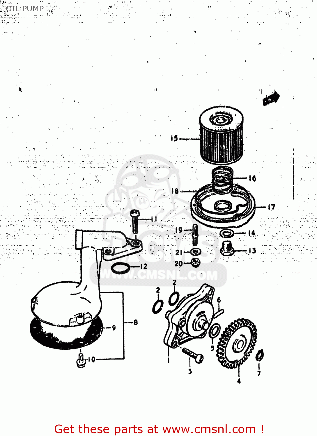 OIL PUMP GS425L 1979 (N) USA (E03)